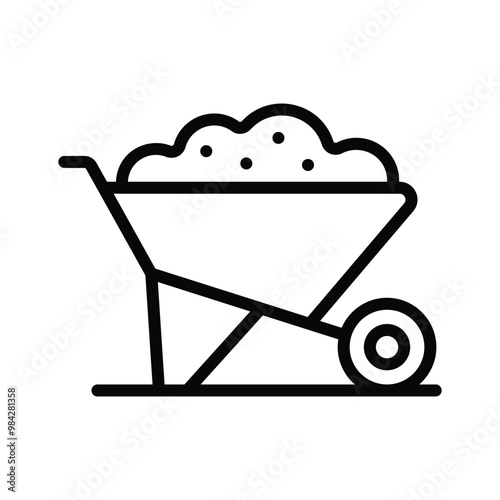 A sturdy wheelbarrow for transporting garden materials effortlessly