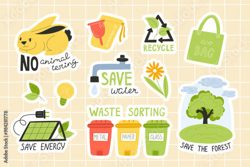 Environmental Protection Stickers, Green Energy and Eco-Friendly Design