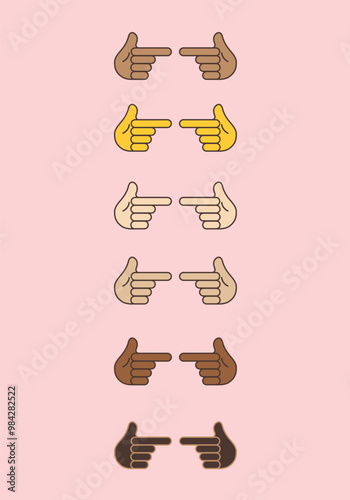 Index finger pointing, Shy nervous emoji, pretty please emoji