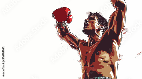 Champion Hand-Drawn Vector Illustration on White Background
