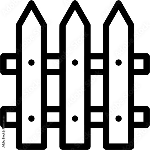 Fence, garden, grass, home, palisade Icon