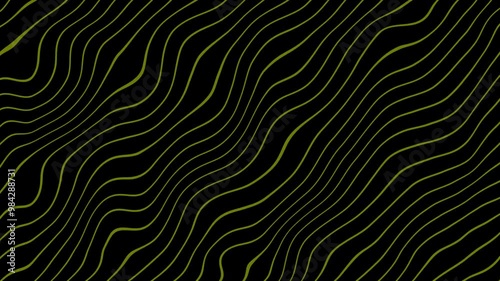 Brown Wavy Line Background Animation | Black Screen | 4K Seamless Loop