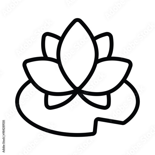 A beautiful water lily floating gracefully in a garden pond