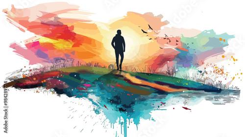 Progress and Success: Mixed Media Handdrawn Vector Artwork