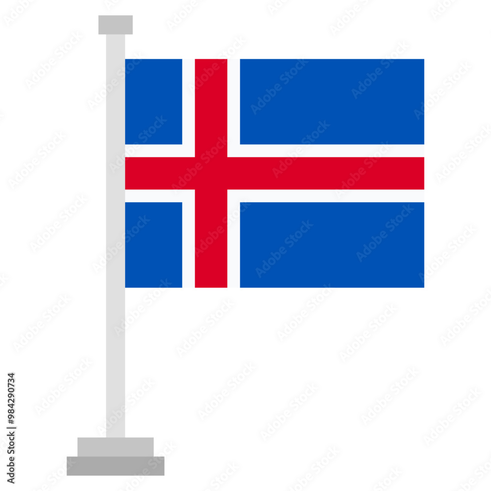 Obraz premium Vector Icon for iceland, country, national, flag, world flag