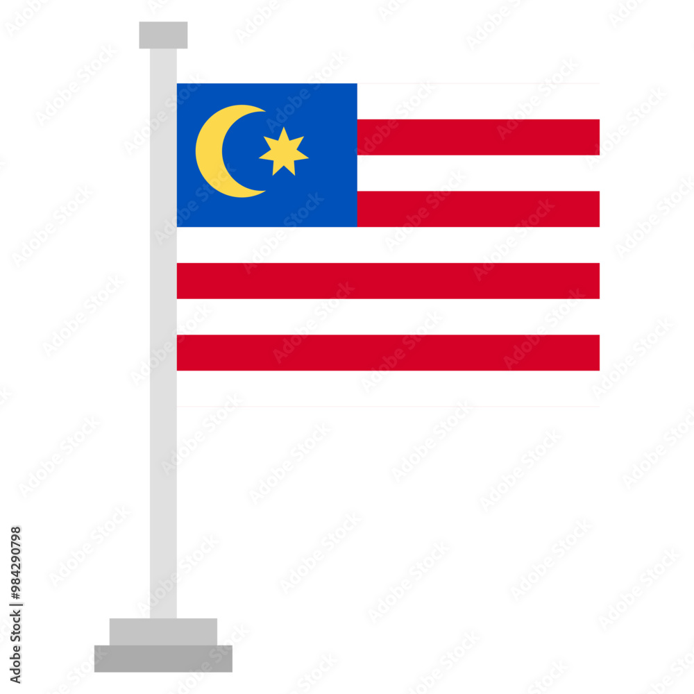 Vector Icon for Malaysia, country, national, flag, world flag Vector Icon for Malaysia, country, national, flag, world flag