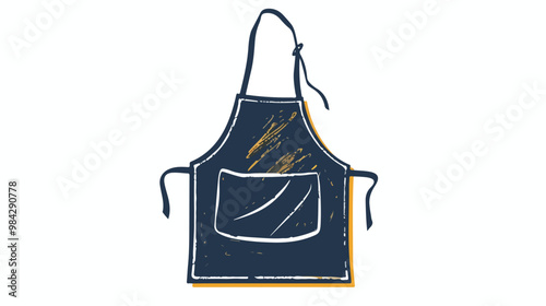 Handdrawn Home Made Apron Logo Vector Illustration