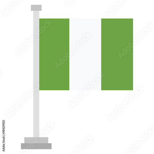 Vector Icon for Nigeria, country, national, flag, world flag