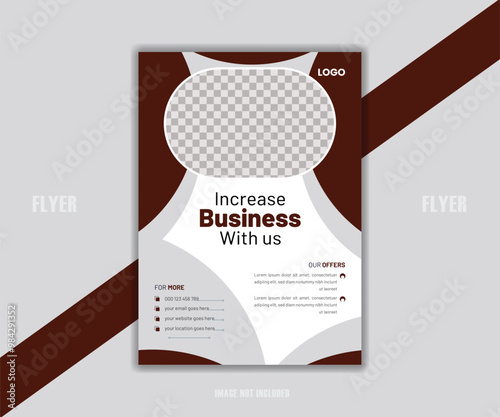 This is a business flyer with a unique, modern, and simple for business and financial goal.