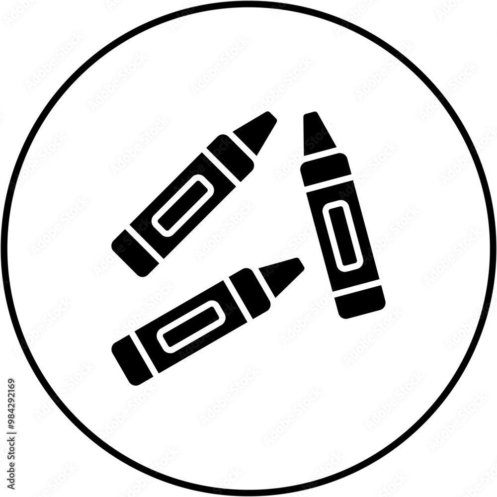 Pencil Crayon Icon Pencil Crayon Icon