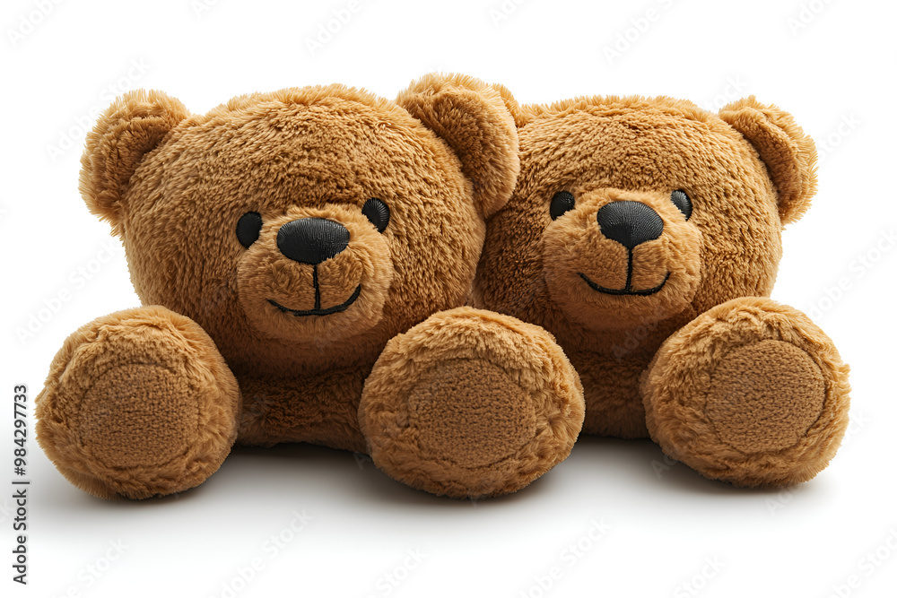 Fototapeta premium a couple of brown teddy bears