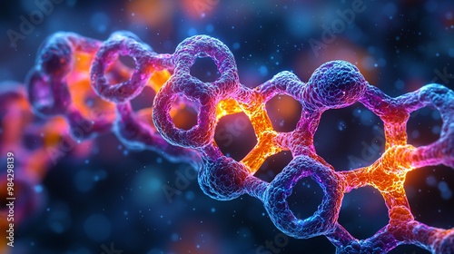 A microscopic view of carbon nanomaterials with hexagonal symmetry, highlighting the precision of molecular bonding photo