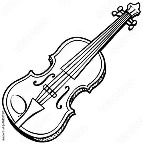 vector illustration of violin