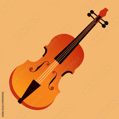 vector illustration of violin