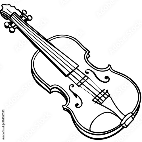 vector illustration of violin