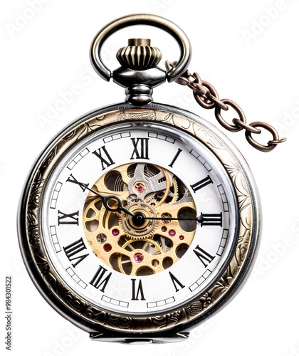 Vintage pocket watch close up image