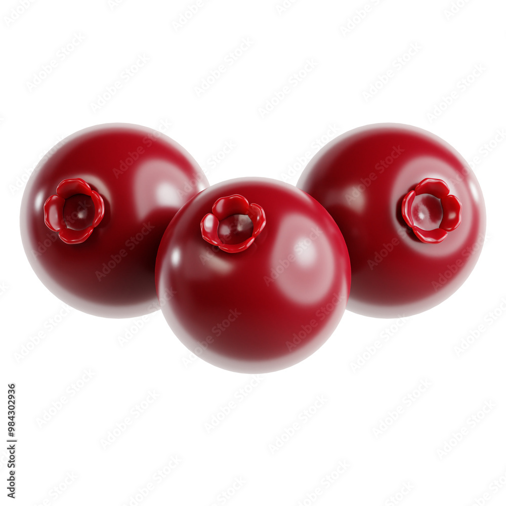 3D illustration of cranberry for celebrate fall. Celebrate fall. Autumn elements 3D illustration of cranberry for celebrate fall. Celebrate fall. Autumn elements
