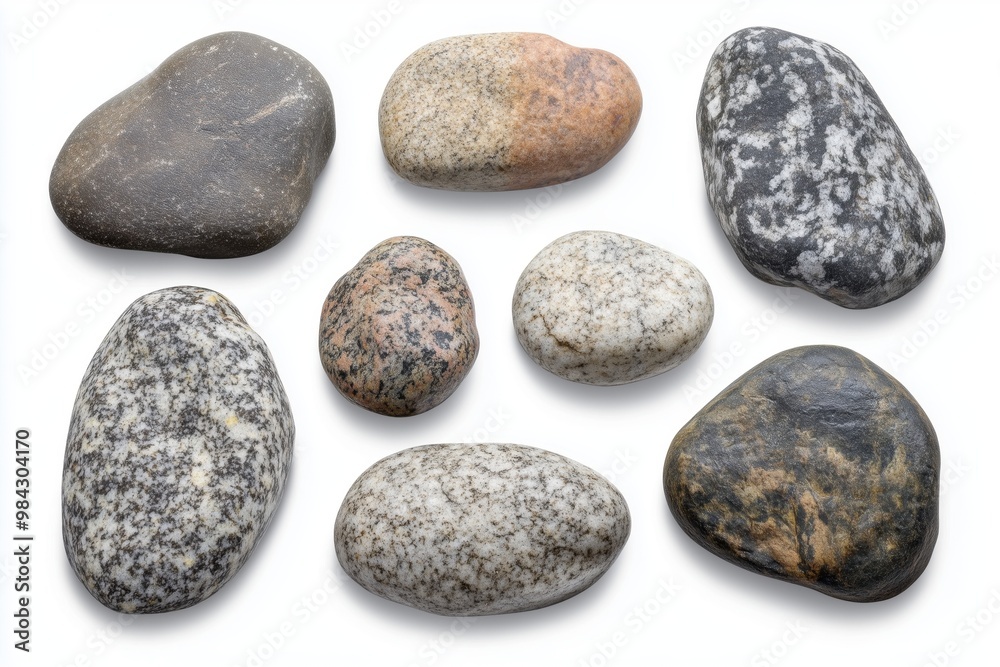Set of stones white background. Clipping Path Set of stones white background. Clipping Path
