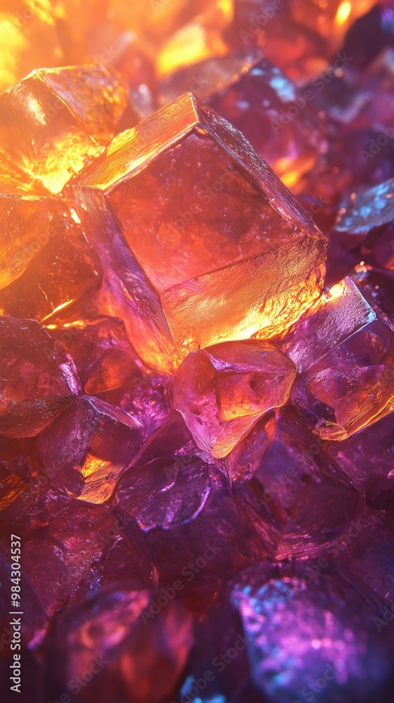 Minimalistic Mobile Phone Wallpaper Featuring Deep Gradient of Blue Crystals with Shades of Purple, Pink, and Yellow Minimalistic Mobile Phone Wallpaper Featuring Deep Gradient of Blue Crystals with Shades of Purple, Pink, and Yellow