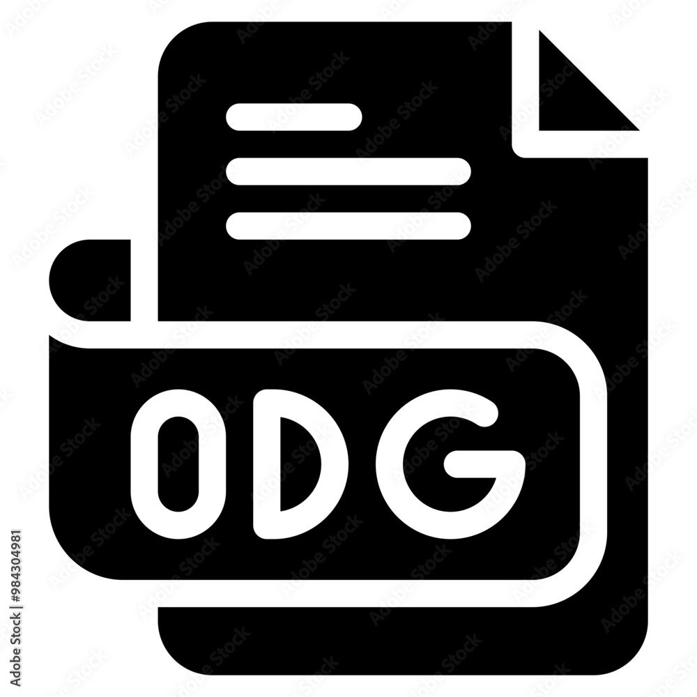 Vector Icon odg, file type, file format, file extension, document