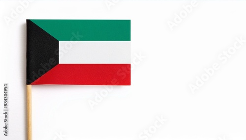 小さな紙のクウェート国の国旗（small paper Kuwait flag） 