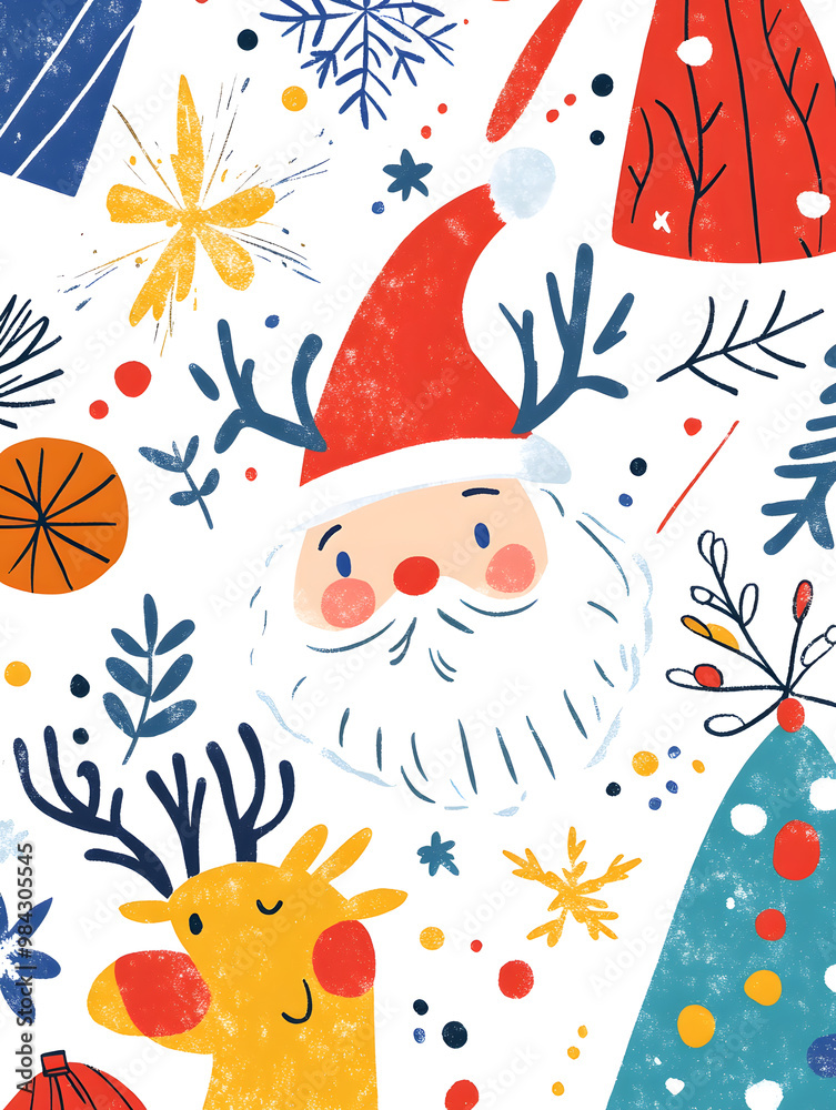 Christmas and New Year-themed graphic background