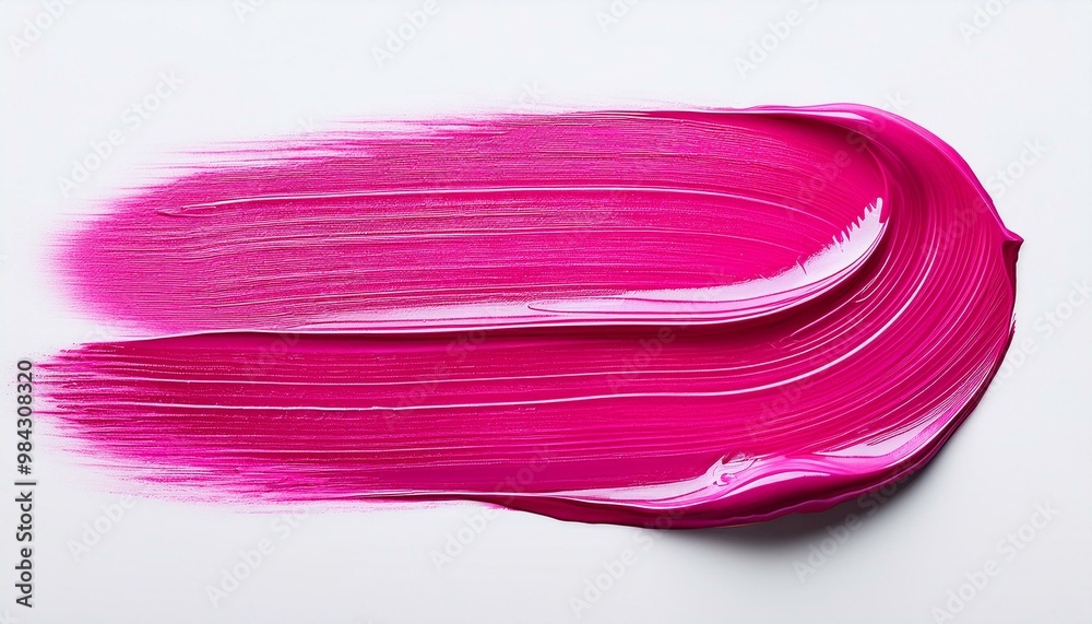 neon pink oil brush stroke on white background neon pink oil brush stroke on white background