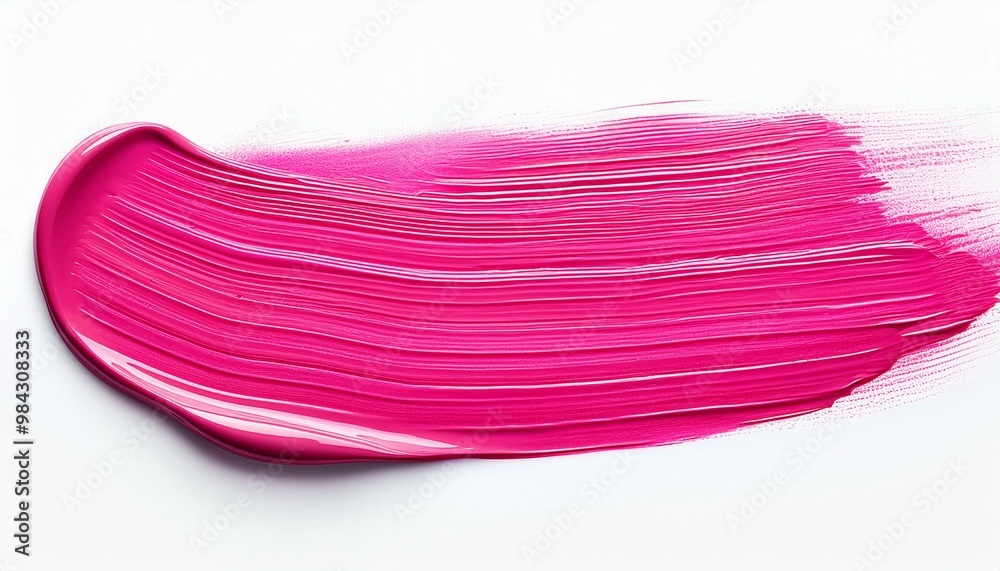 neon pink oil brush stroke on white background neon pink oil brush stroke on white background