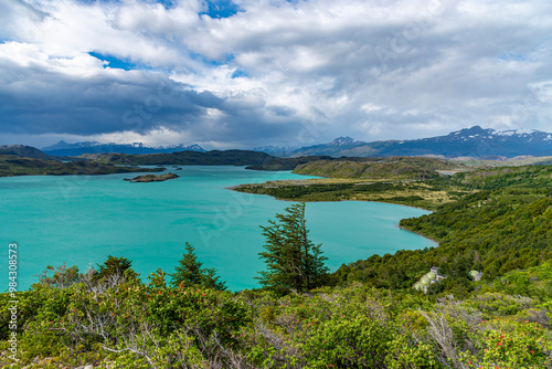 Lago Nordenskjold in Torres Del Paine National Park. Seen from the W-Trek