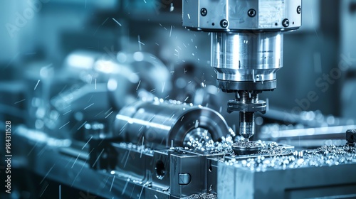 CNC machine in an automated manufacturing line