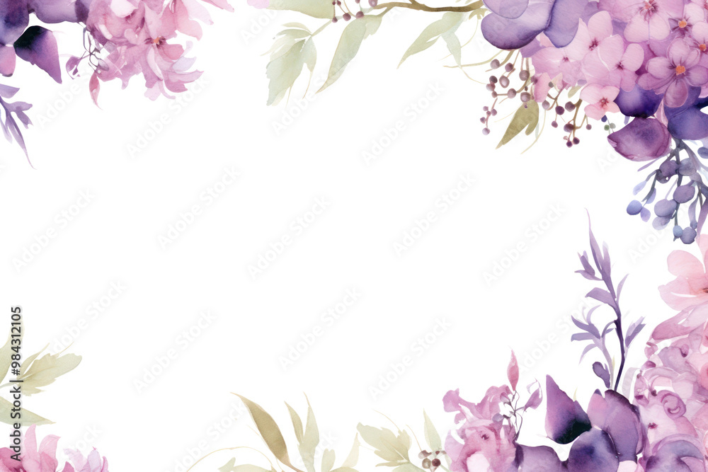 Fototapeta premium PNG Minimal purple bouquet painting blossom pattern.