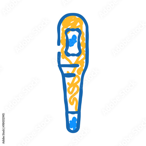 thermometer electronic device doodle icon sketch vector. thermometer electronic device sign. isolated symbol illustration