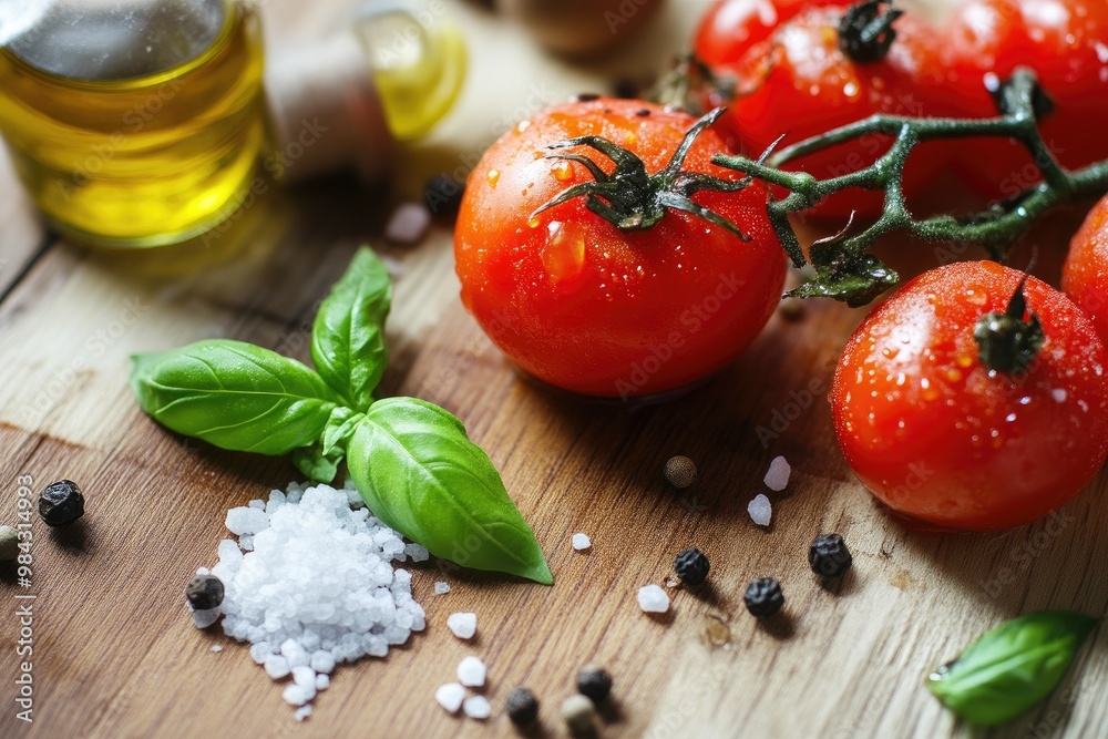 Bright and Fresh Composition of Kitchen Ingredients Bright and Fresh Composition of Kitchen Ingredients