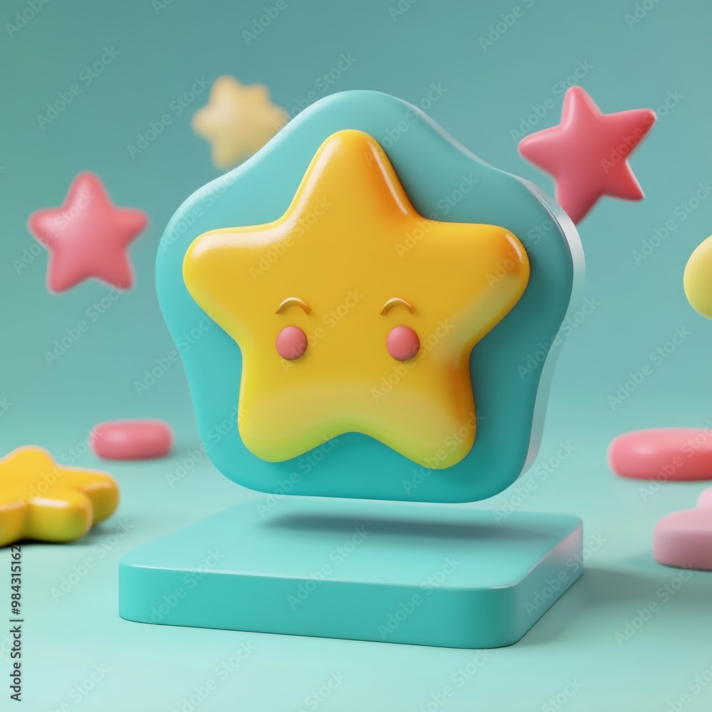 3D Satisfaction Icon: Measuring Customer Happiness Logo Illustration 3D Satisfaction Icon: Measuring Customer Happiness Logo Illustration