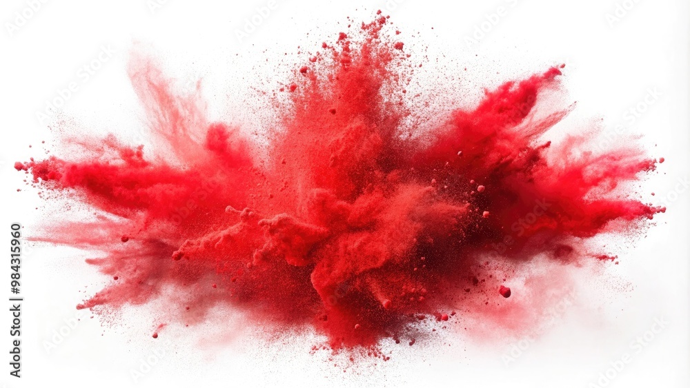 bright red color dust splash bright red color dust splash