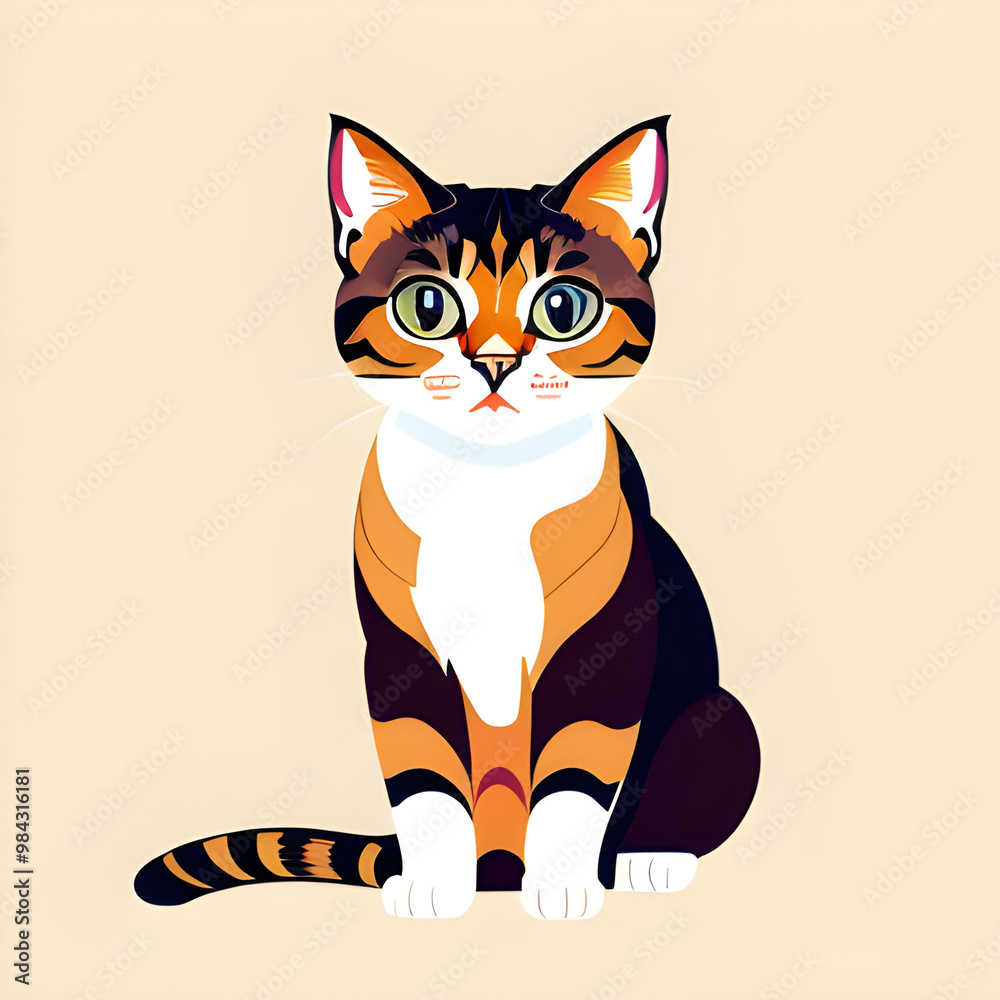 Fototapeta premium cat vector illustration isolated