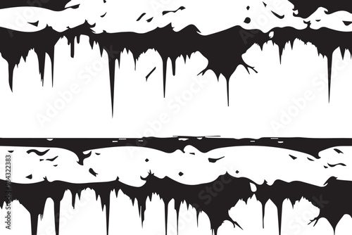 Grunge background. Distressed overlay texture. Black and white Grunge texture. Vector illustration.