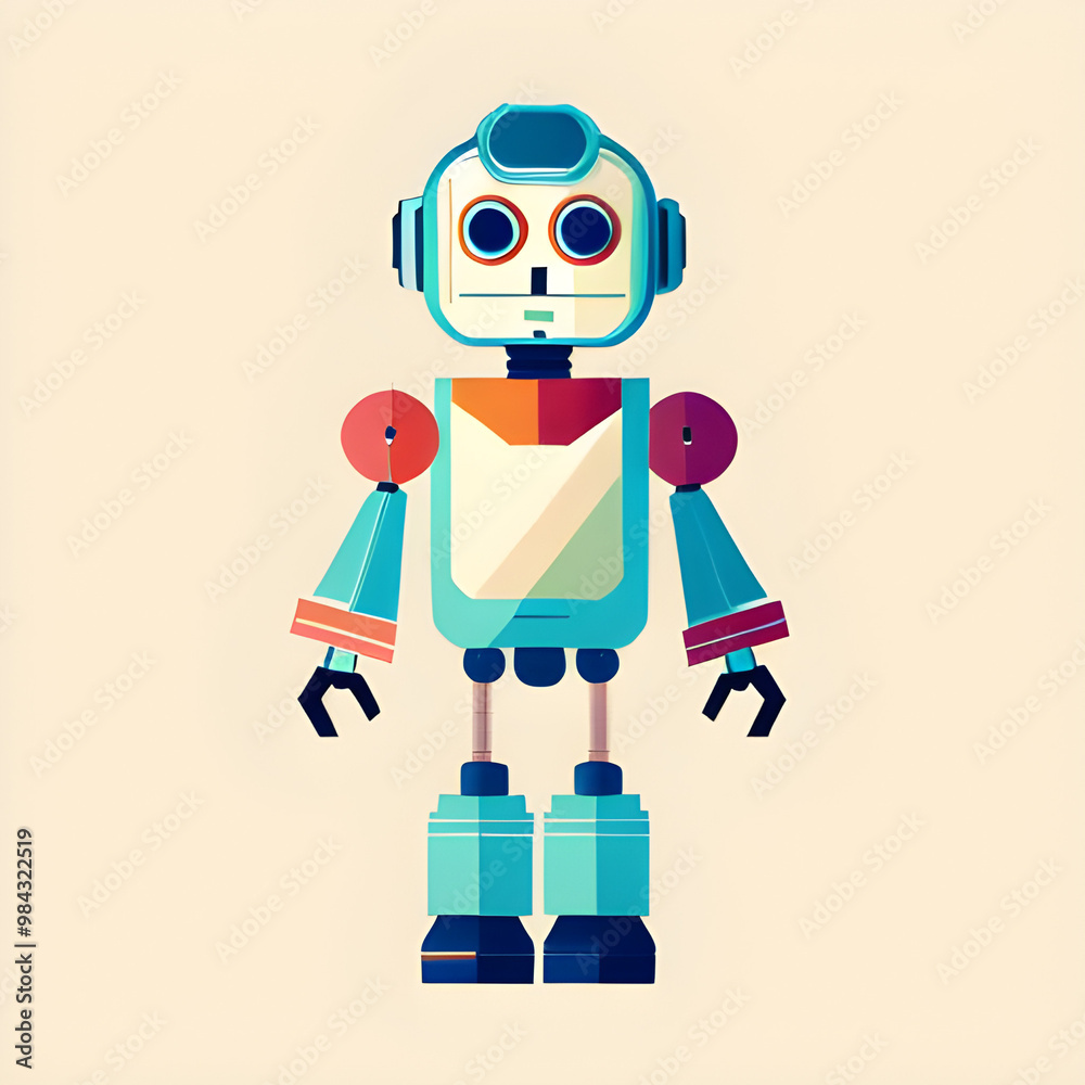 futuristic robot vector illustration isolated futuristic robot vector illustration isolated