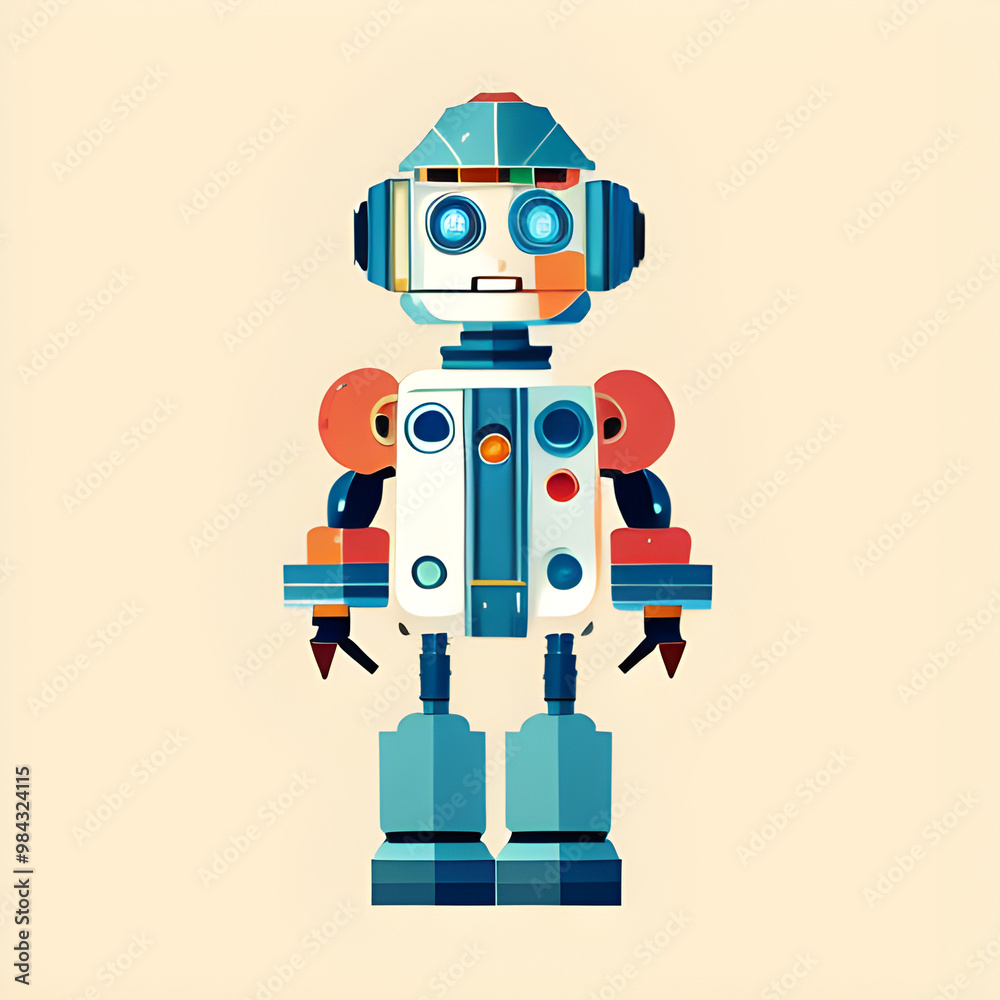 futuristic robot vector illustration isolated futuristic robot vector illustration isolated