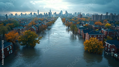 AI Powered City Government Offices Coordinate Flood Response Strategies and Evacuation Plans photo