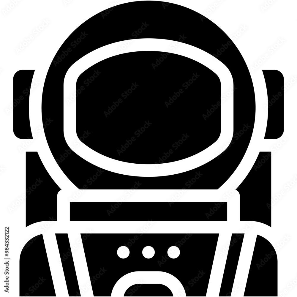 Naklejka premium Astronaut, Professions And Jobs, Space Suit, Cosmonaut, Space Exploration, User Icon
