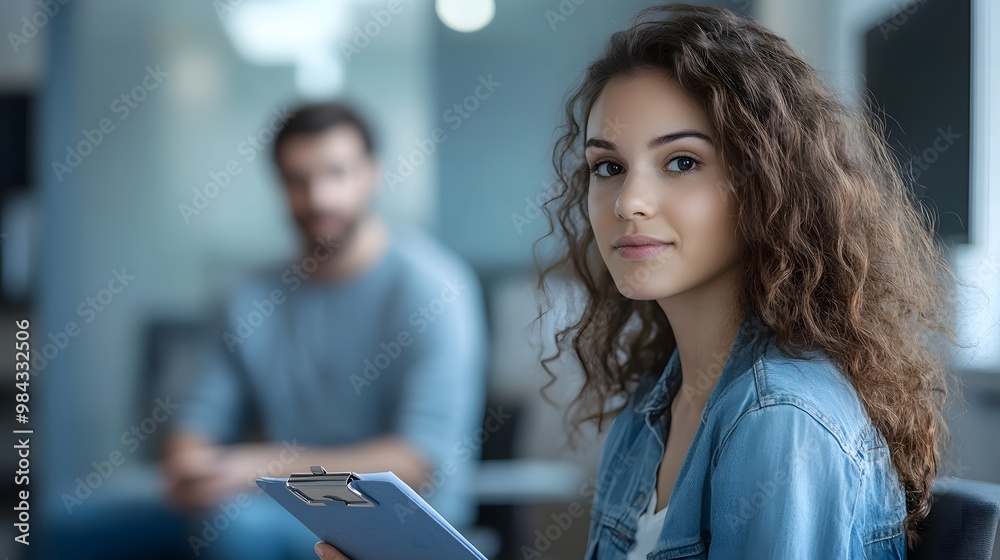 psychologist therapist holding clipboard while sitting with a patient during therapy session psychologist therapist holding clipboard while sitting with a patient during therapy session