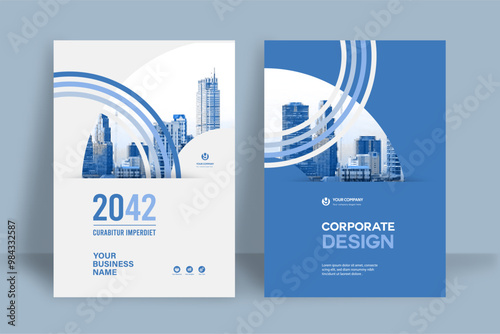 City Background Business Book Cover Design Template