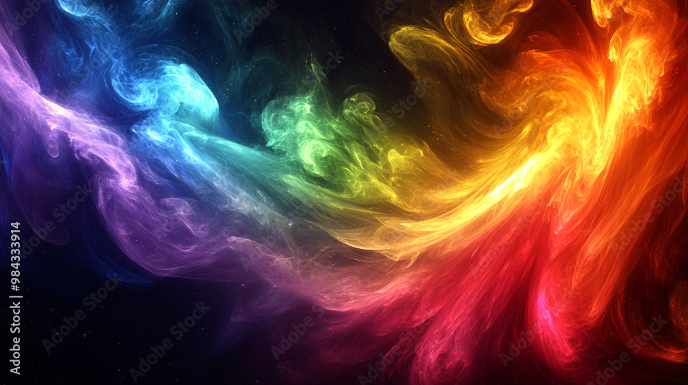 A vibrant swirl of colors illuminating the dark background, creating a mesmerizing abstract visual of fluid motion. A vibrant swirl of colors illuminating the dark background, creating a mesmerizing abstract visual of fluid motion.