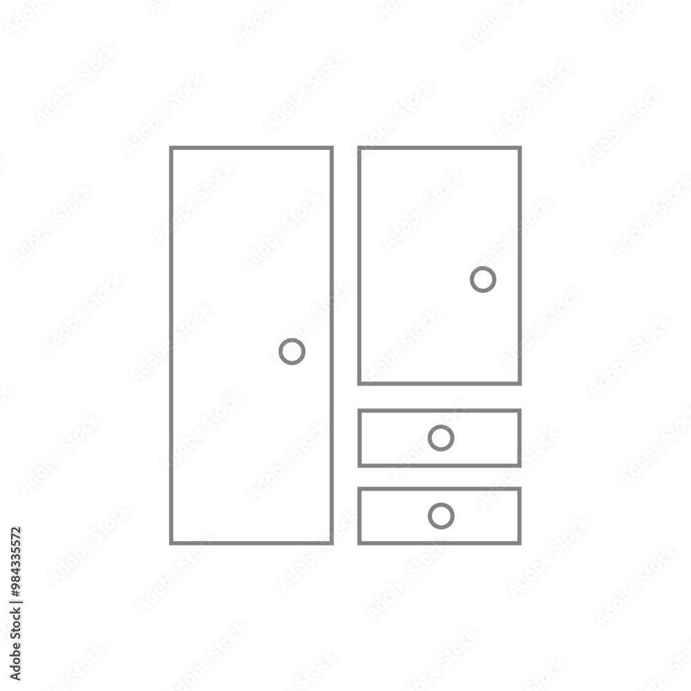 wooden cupboard Grey icon with white background
wooden cupboard Grey icon with white background