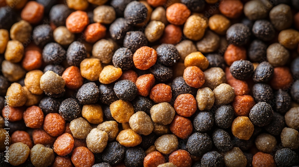 Food for animals background wet cat and dog food texture pattern Pet meal background close up wet food for pet dogs and cats Dried pet food top view Granules of good nutrition for dogs : Generative AI Food for animals background wet cat and dog food texture pattern Pet meal background close up wet food for pet dogs and cats Dried pet food top view Granules of good nutrition for dogs : Generative AI