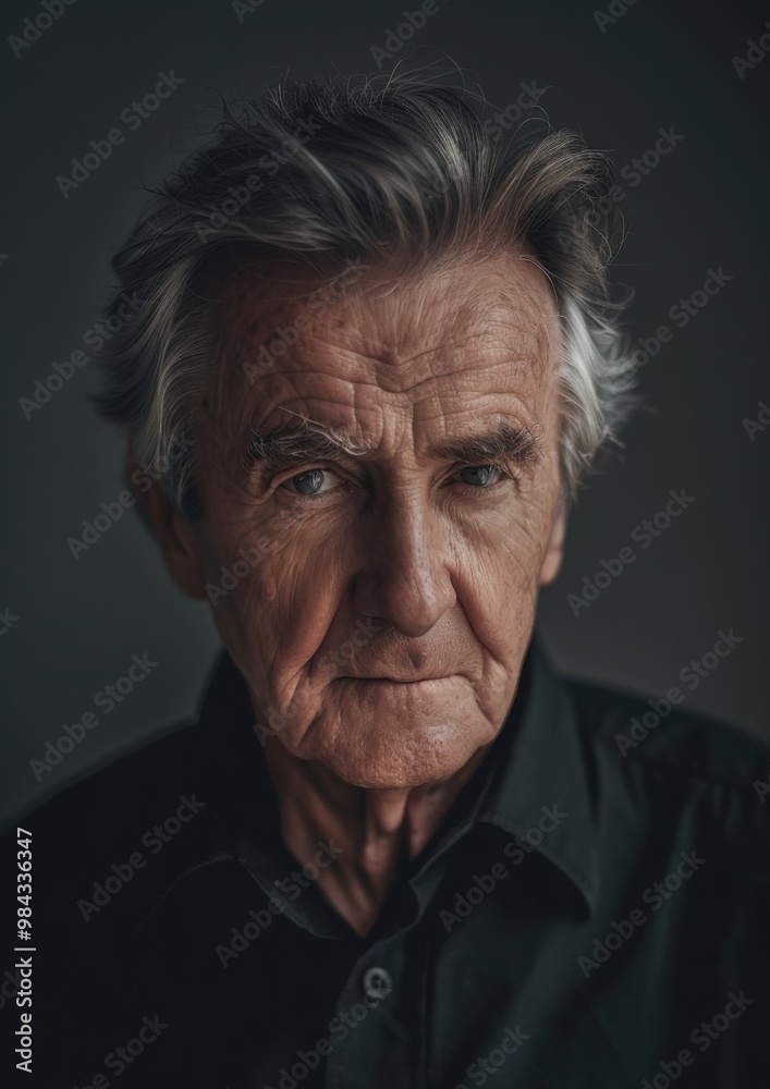 A detailed image of a distinguished mature man, his face conveying wisdom and serenity. A detailed image of a distinguished mature man, his face conveying wisdom and serenity.