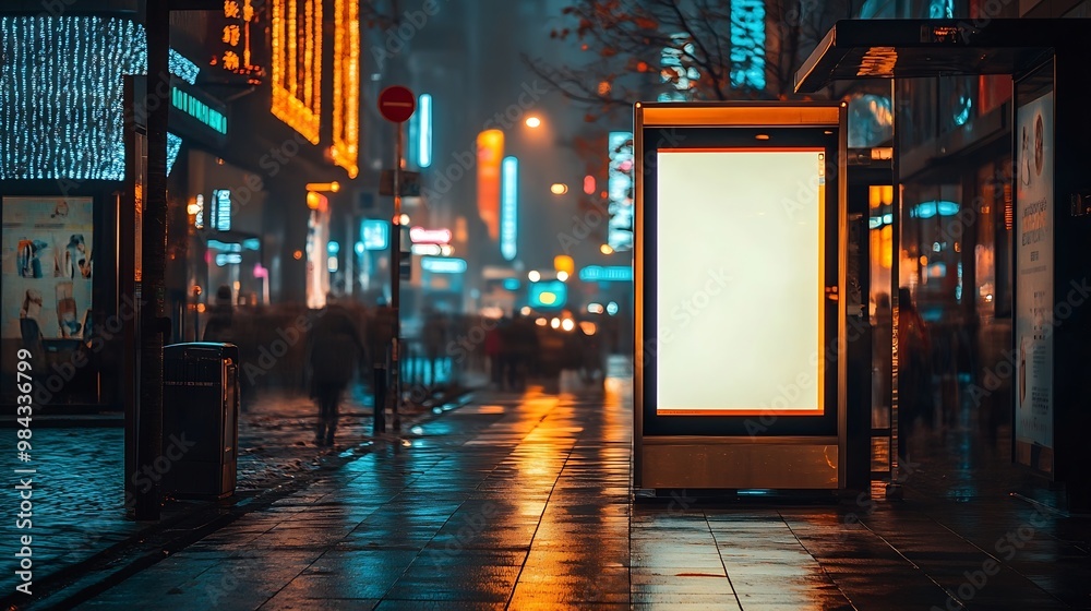 Empty billboard mockup at footpath or at roadside in city side view blank billboard in city Outdoor Advertising space in light box at bus stop in night empty signage mockup : Generative AI Empty billboard mockup at footpath or at roadside in city side view blank billboard in city Outdoor Advertising space in light box at bus stop in night empty signage mockup : Generative AI
