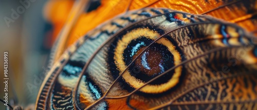 Close-up of Vibrant Butterfly Wing Patterns photo