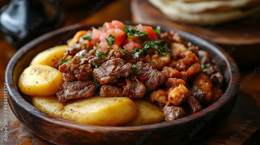 fried or chopped Veal chicken beef chorizo yuca and arepa traditional colombian food : Generative AI fried or chopped Veal chicken beef chorizo yuca and arepa traditional colombian food : Generative AI